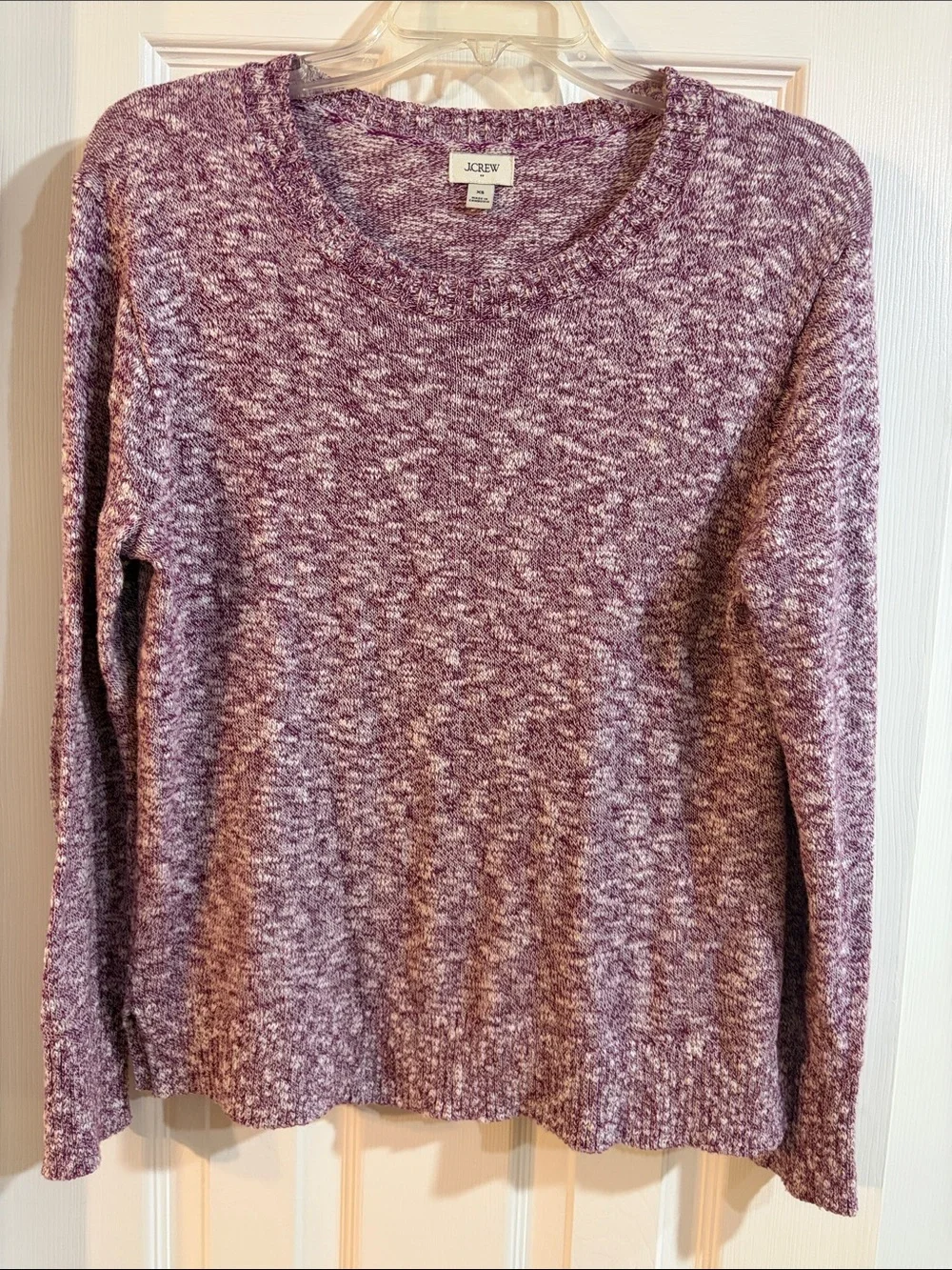 J. Crew Heathered Purple Scoopneck Sweater